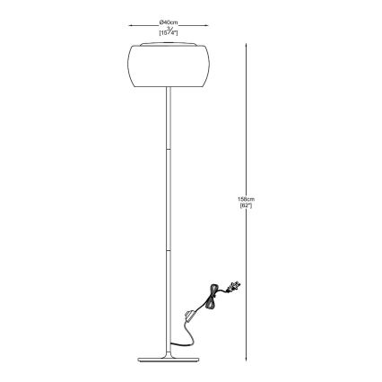 Zuma Line - Lampadaire en cristal 4xG9/42W/230V