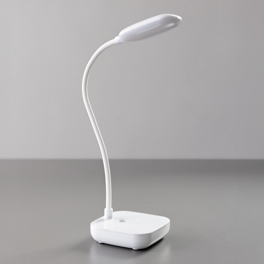 Zuma Line - Lampe de table rechargeable LED/7W/1200 mAh 3000/4500/6000K CRI 90 blanc