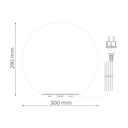Zuma Line - Lampe d'extérieur 1xE27/15W/230V Ø 30 cm IP44