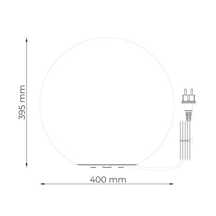 Zuma Line - Lampe d'extérieur 1xE27/15W/230V Ø 40 cm IP44