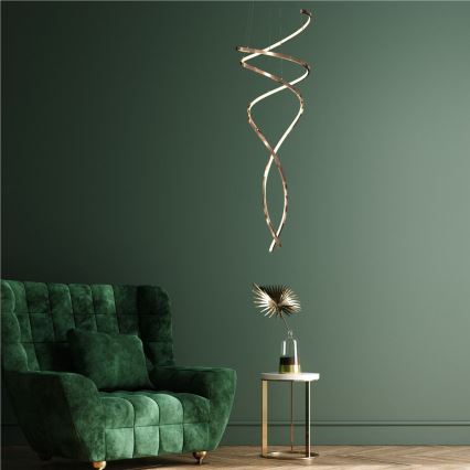 Zuma Line - Suspension filaire à intensité variable LED/68W/230V 3000/4000/6000K Rose doré + télécommande