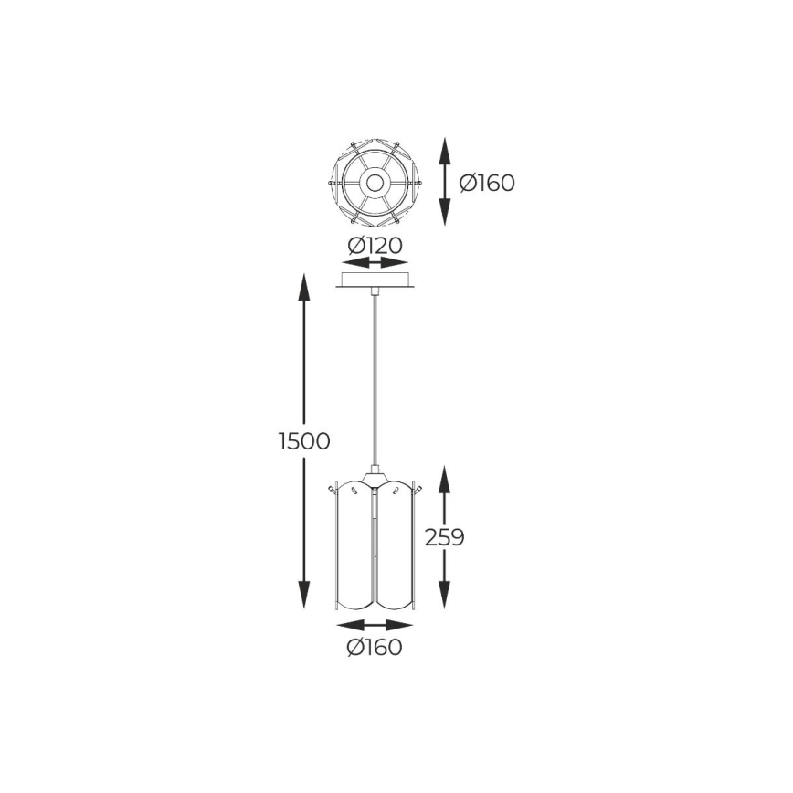 Zuma Line - Suspension filaire 1xE14/40W/230V doré