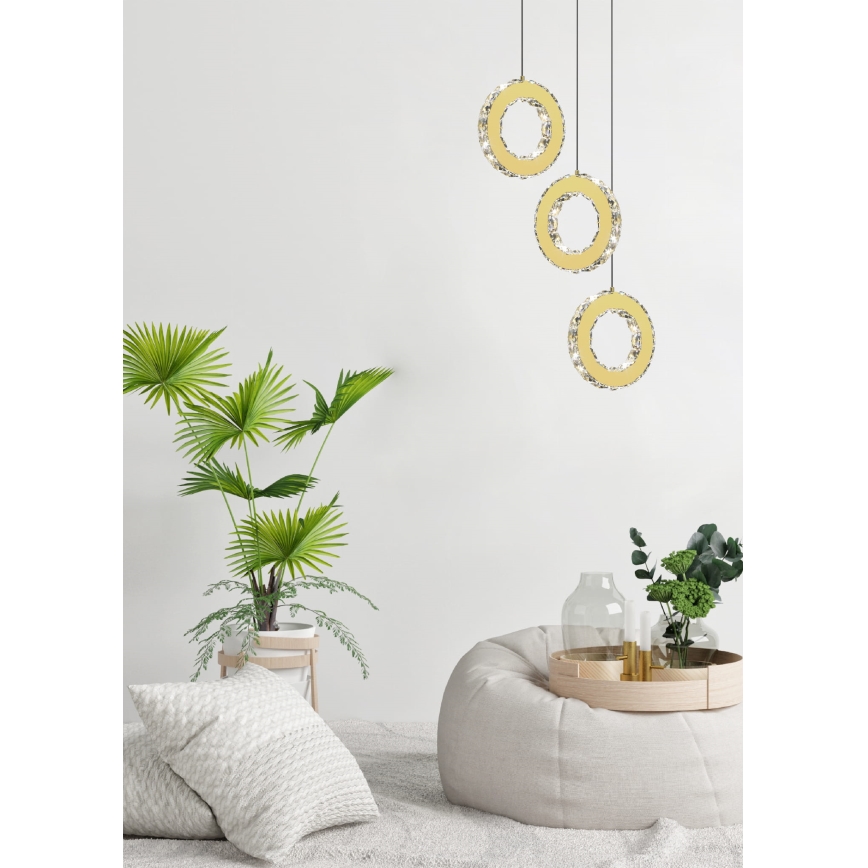Zuma Line - Suspension LED dimmable sur câble LED/10W/230V dorée