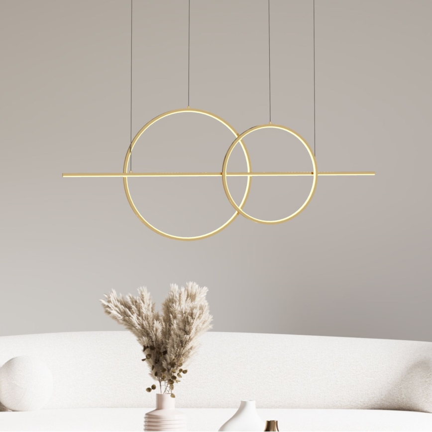Zuma Line - Suspension filaire à intensité variable LED/34W/230V doré