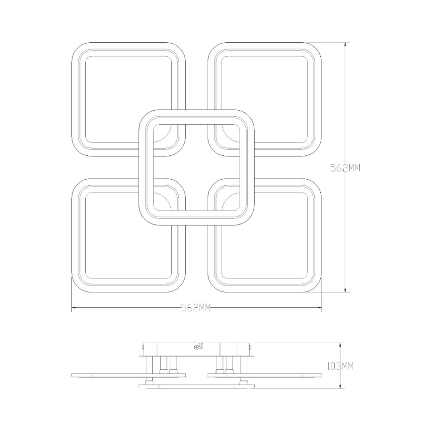 Zuma Line - Plafonnier à intensité variable LED/55W/230V 3000-6000K blanc + Télécommande