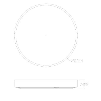 Zuma Line - Plafonnier à intensité variable salle de bain LED/50W/230V 3000-6000K d. 50 cm IP44 laiton + Télécommande