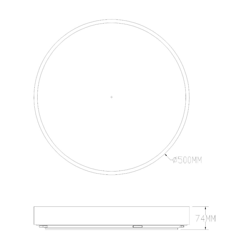 Zuma Line - Plafonnier à intensité variable salle de bain LED/50W/230V 3000-6000K d. 50 cm IP44 doré + Télécommande