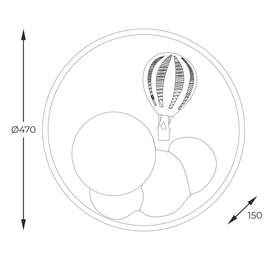 Zuma Line - Plafonnier enfant à intensité variable LED/42W/230V 3000/5700K rose