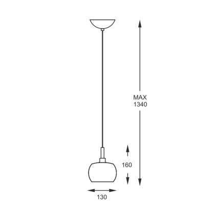 Zuma Line - Suspension filaire en cristal 1xG9/42W/230V