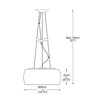 Zuma Line - Suspension filaire en cristal 6xG9/42W/230V