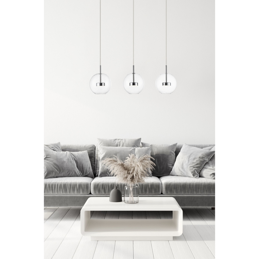Zuma Line - Suspension filaire 3xLED/5W/230V chrome brillant