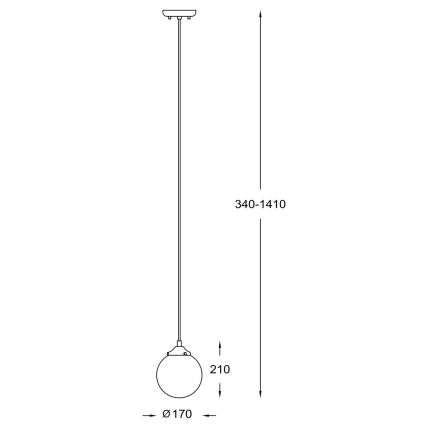 Zuma Line - Suspension filaire 1xE27/40W/230V