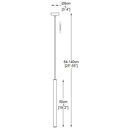 Zuma Line - LED Suspension filaire LED/5W/230V