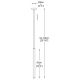 Zuma Line - Suspension filaire LED/5W/230V noir chromé