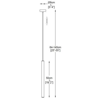 Zuma Line - LED Suspension filaire LED/5W/230V