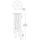 Zuma Line - LED Suspension filaire 9xLED/5W/230V