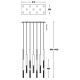 Zuma Line - Suspension filaire LED ONE 11xLED/5W/230V