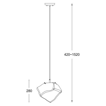 Zuma Line - Suspension filaire 1xE27/40W/230V