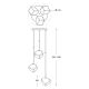Zuma Line - Suspension filaire 3xG9/28W/230V