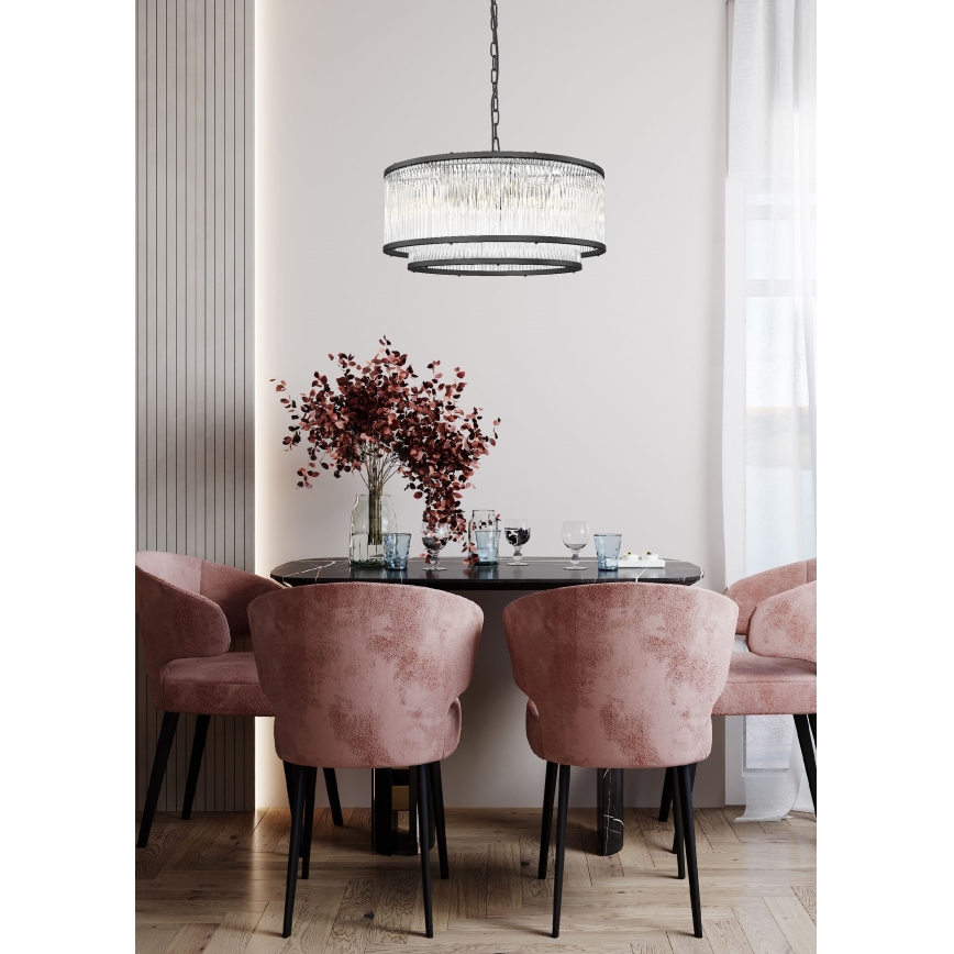 Zuma Line - Suspension chaîne 6xE14/60W/230V noir