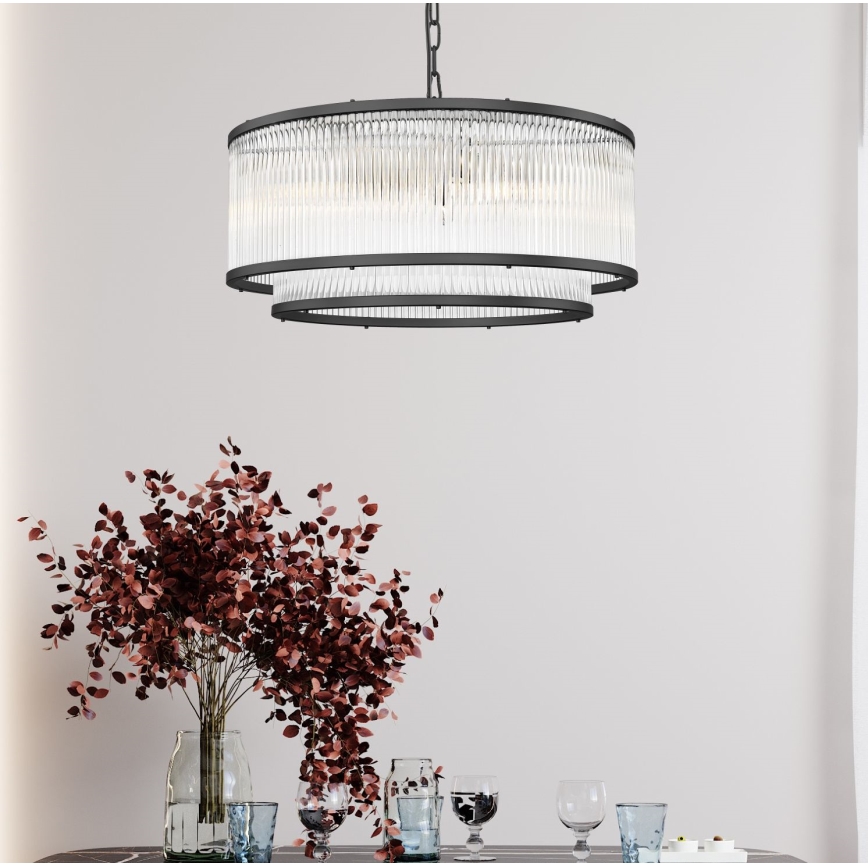 Zuma Line - Suspension chaîne 6xE14/60W/230V noir