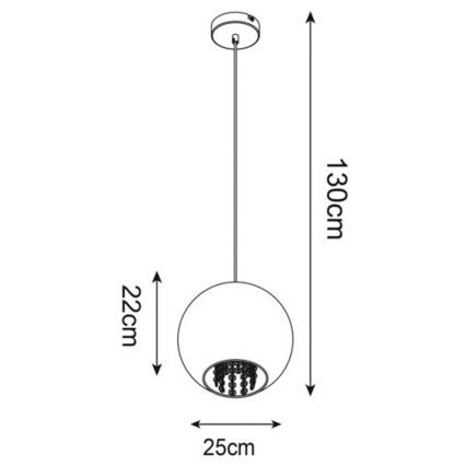 Zuma Line - Suspension filaire 1xE27/60W/230V