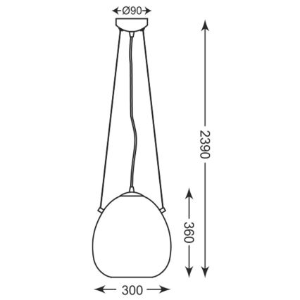 Zuma Line - Suspension filaire 1xE27/60W/230V