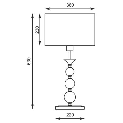 Zuma Line - Lampe de table 1xE27/60W/230V