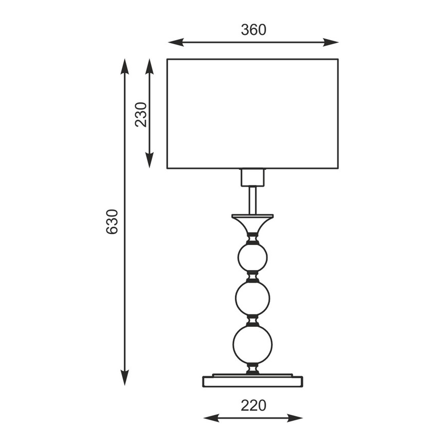 Zuma Line - Lampe de table 1xE27/60W/230V