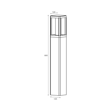 Zuma Line - Lampe extérieure LED/12W/230V IP65 noir