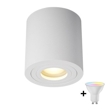 Zuma Line - Spot LED RGBW dimmable pour salle de bains 1xGU10/4,8W/230V IP44 blanc + télécommande