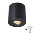 Zuma Line - Spot LED RGBW dimmable pour salle de bains 1xGU10/6W/230V IP44 noir + télécommande