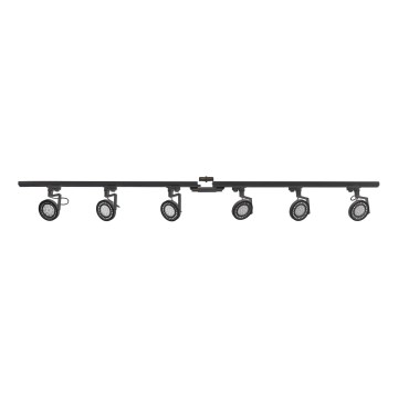 Zuma Line - Spot sur rail 6xGU10/10W/230V noir