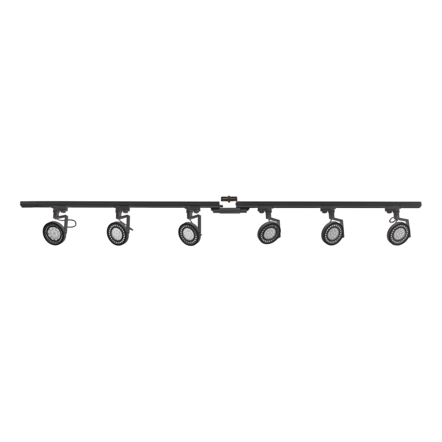 Zuma Line - Spot sur rail 6xGU10/10W/230V noir
