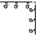 Zuma Line - Spot sur rail 6xGU10/15W/230V noir