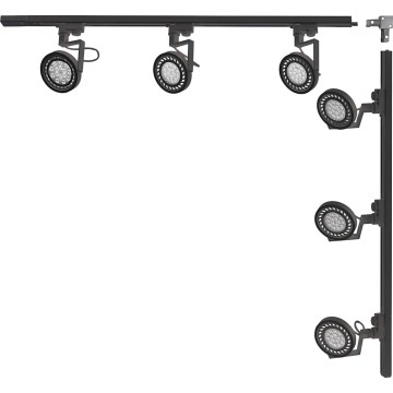 Zuma Line - Spot sur rail 6xGU10/15W/230V noir
