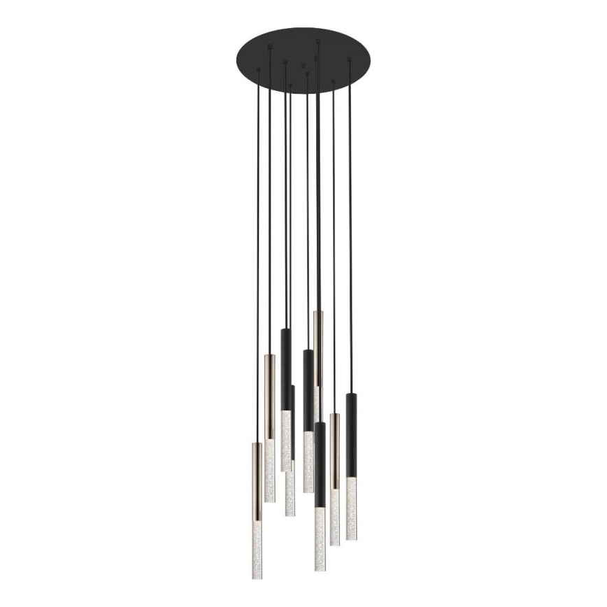 Zuma Line - Suspension filaire 9xLED/5W/230V noir/laiton