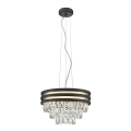 Zuma Line - Suspension filaire en cristal 4xE14/40W/230V noir