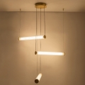 Zuma Line - Suspension LED gradable sur câbles LED/64W/230V 2700-6500K dorée + télécommande