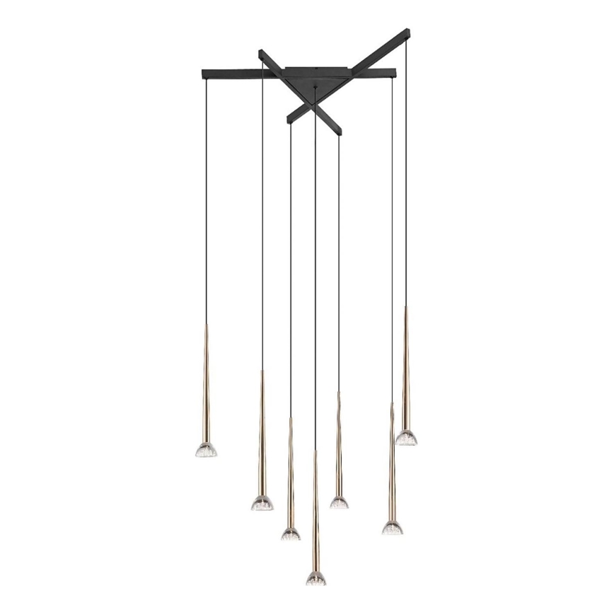 Zuma Line - Suspension LED sur câble 7xLED/6W/230V noir/doré