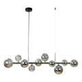 Zuma Line - Suspension sur câble 10xG9/8W/230V noir/noir fumé