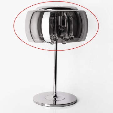 Zuma Line - Verre de rechange pour lampe de table G9, Ø 28 cm, gris fumé