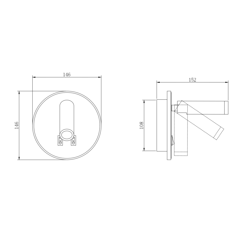 Zuma Line - Applique murale spot LED LED/5,5W/230V 4000K + LED/2,5W 3000K blanche