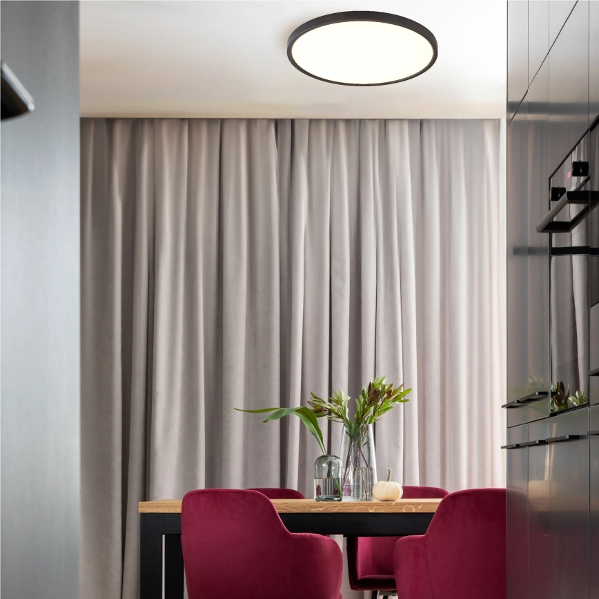 Zuma Line - Plafonnier LED/42W/230V 3000/4000/6000K Ø 50 cm noir