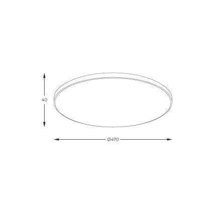 Zuma Line - Plafonnier LED LED/44W/230V Ø 47 cm noir