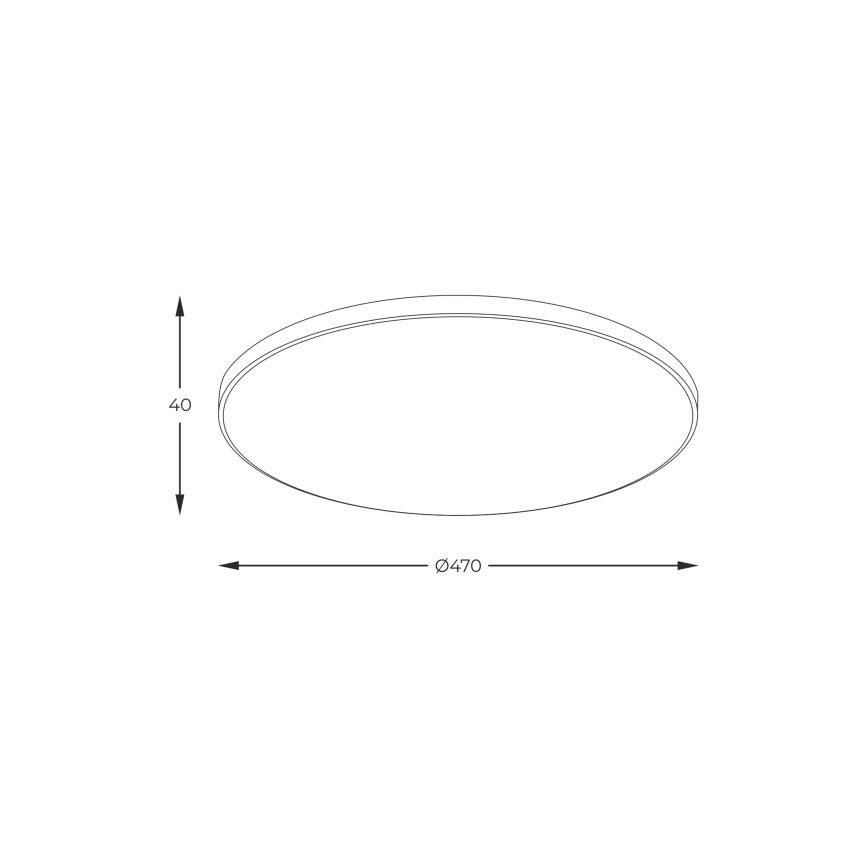 Zuma Line - Plafonnier LED LED/44W/230V Ø 47 cm noir