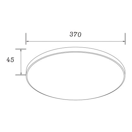 Zuma Line - Plafonnier LED/32W/230V Ø 37 cm noir